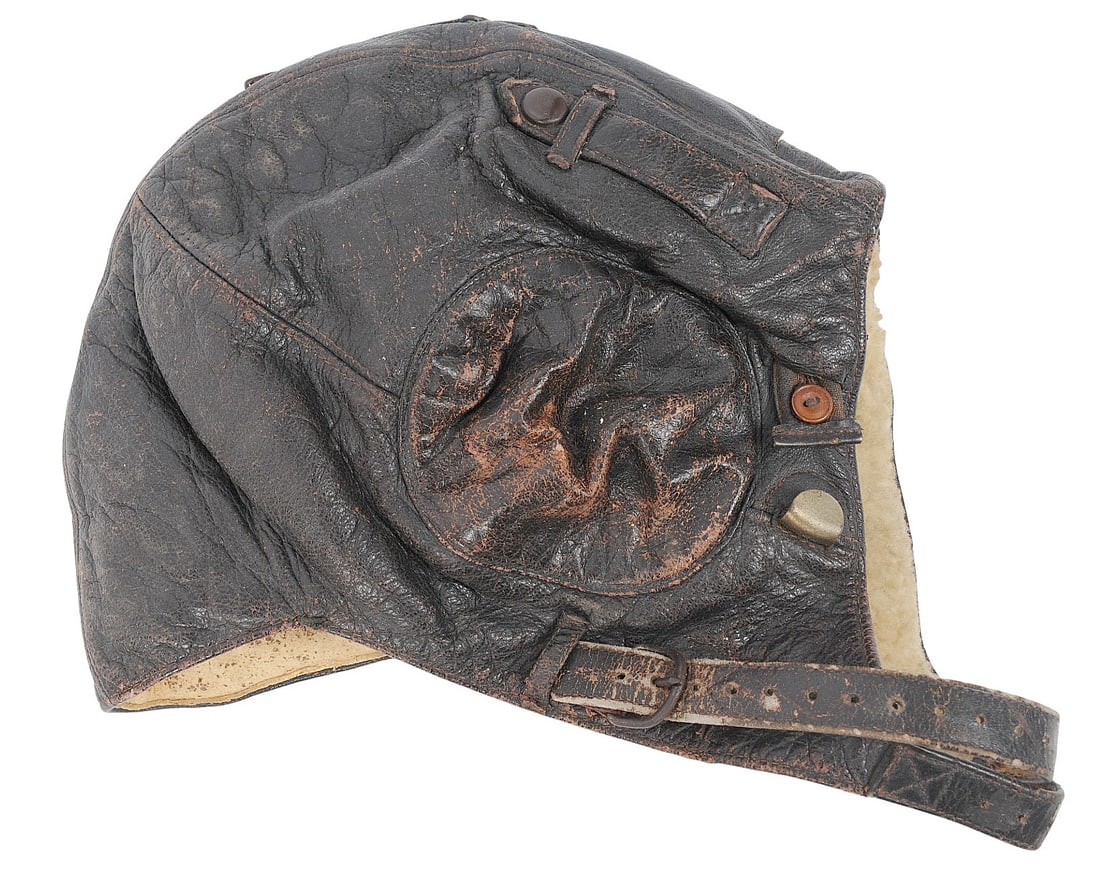 *German WWII Luftwaffe Type 1 Winter Flight Helmet (C3T) - 3
