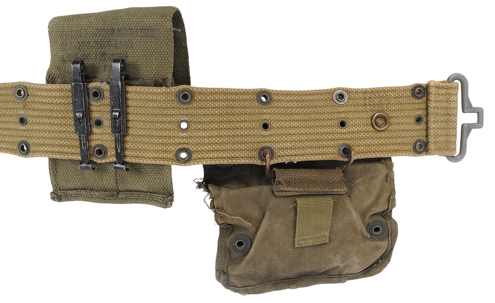US Military WWII Soldiers Complete Field Belt Lot of 7(D3M) - 11