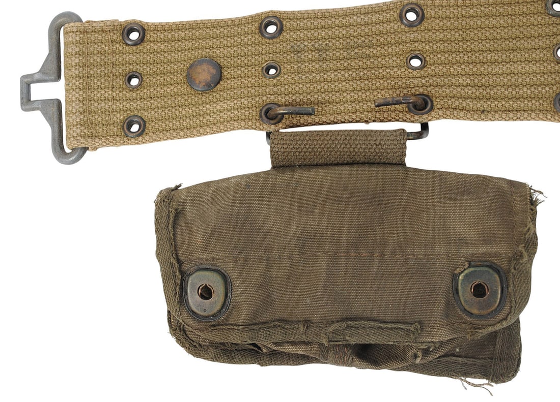 US Military WWII Soldiers Complete Field Belt Lot of 7(D3M) - 3