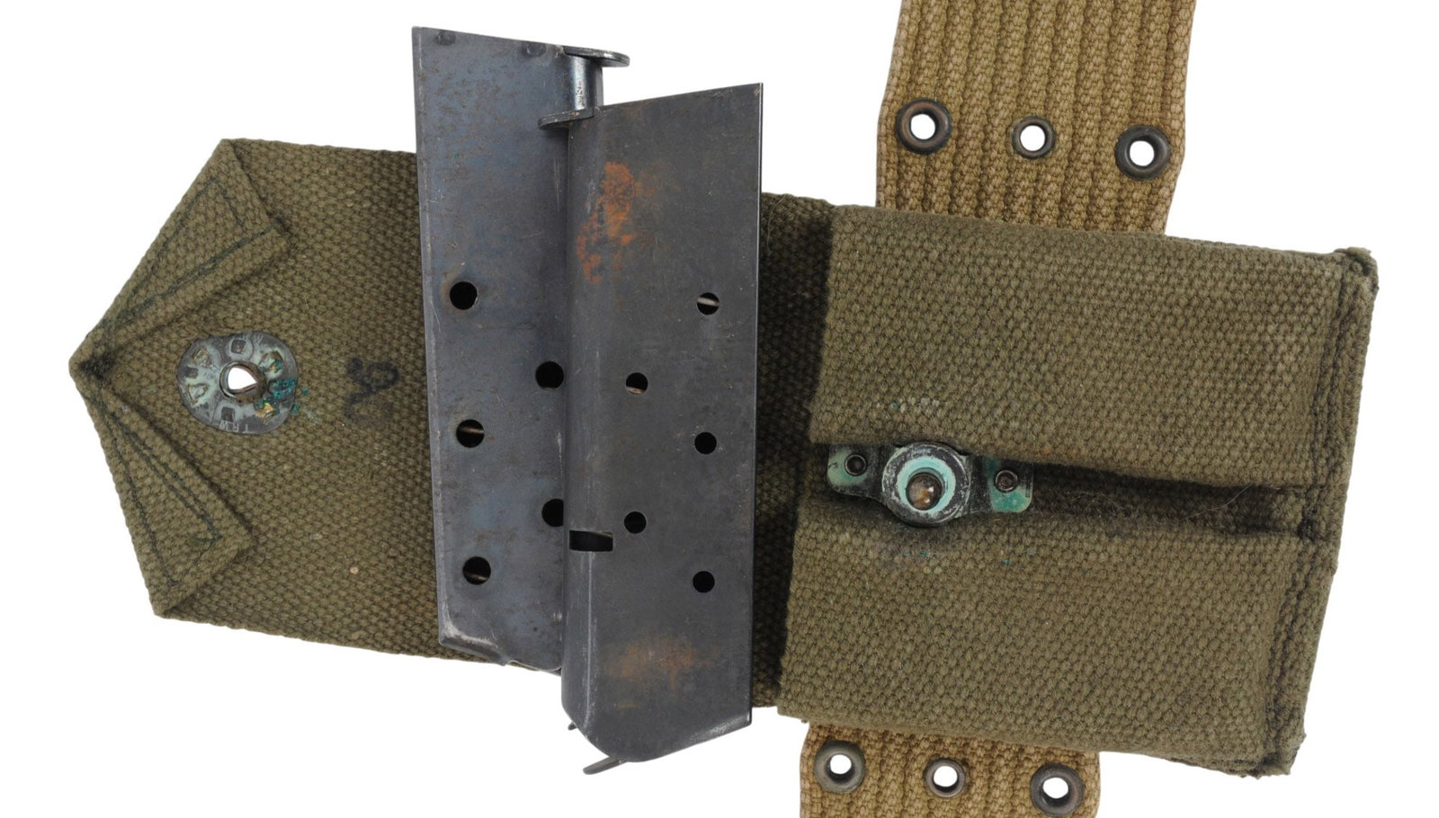 US Military WWII Soldiers Complete Field Belt Lot of 7(D3M) - 5