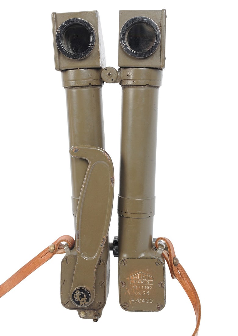 French Possible *German Capture WWII Huet Paris "Rabbit Ears" 8 X 24 Trench Periscope (C3T) - 2