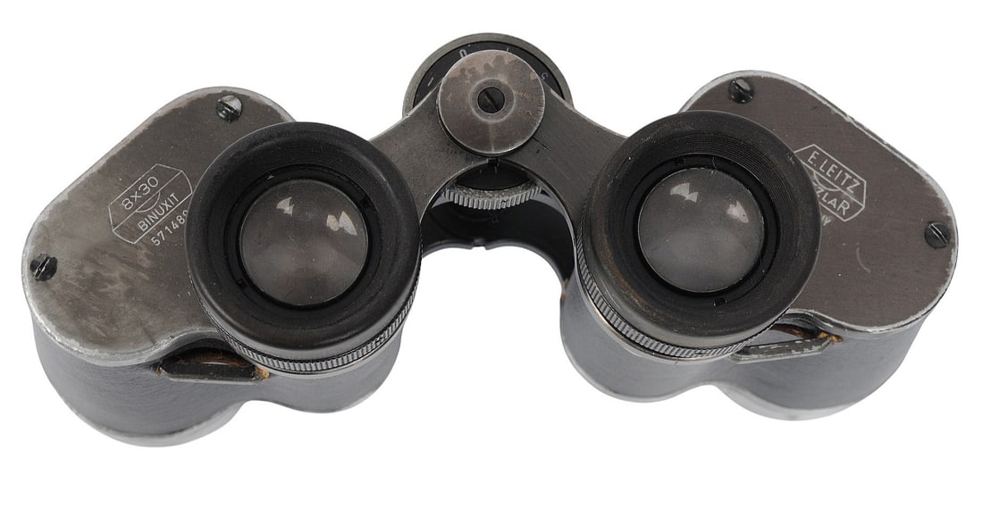*German WWII E. Leitz Wetzlar 8x30 Field Binoculars (C3T) - 2