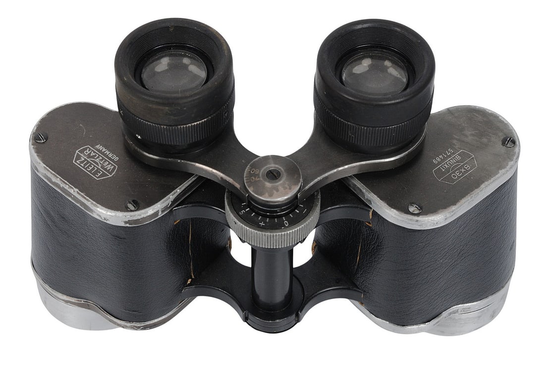 *German WWII E. Leitz Wetzlar 8x30 Field Binoculars (C3T) - 8
