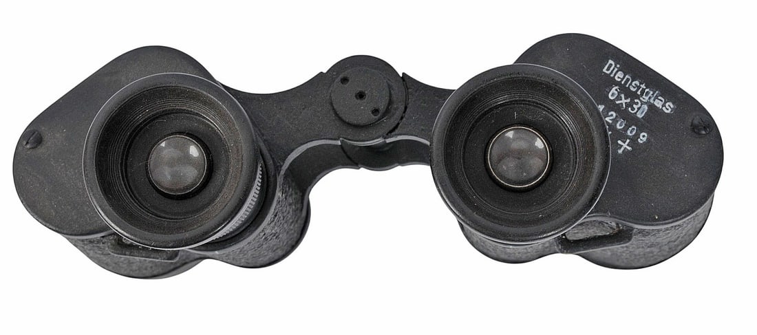 *German WWII HMK Code Dienstglas 6x30 Field Binoculars (C3T) - 2