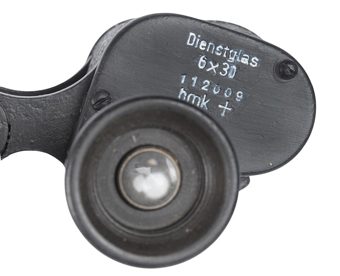 *German WWII HMK Code Dienstglas 6x30 Field Binoculars (C3T) - 3