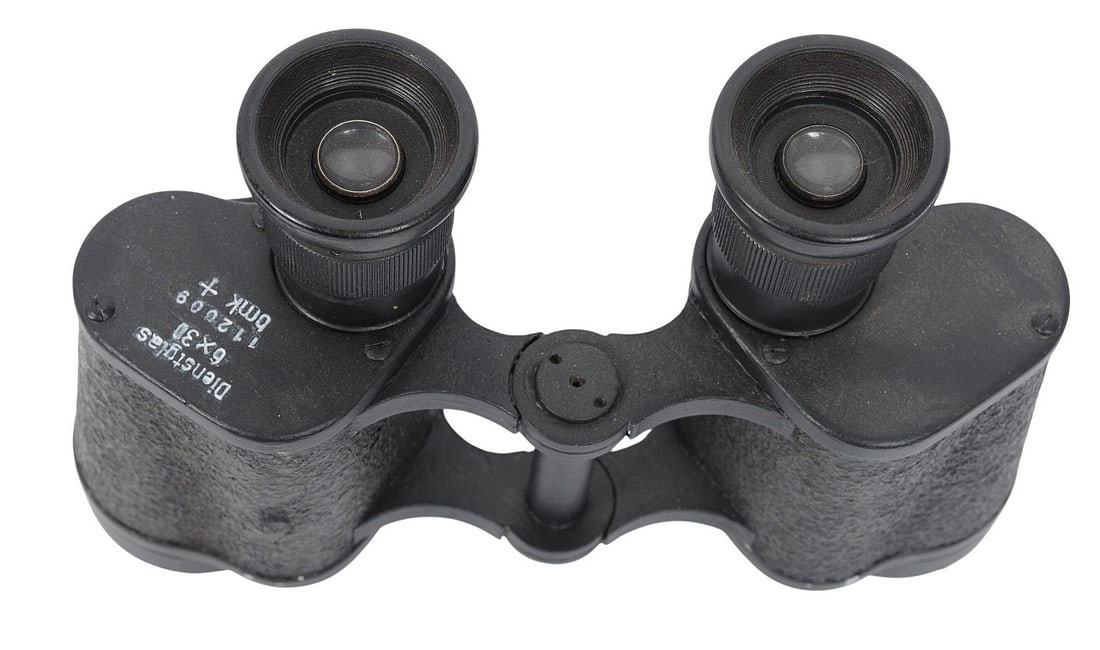 *German WWII HMK Code Dienstglas 6x30 Field Binoculars (C3T) - 6