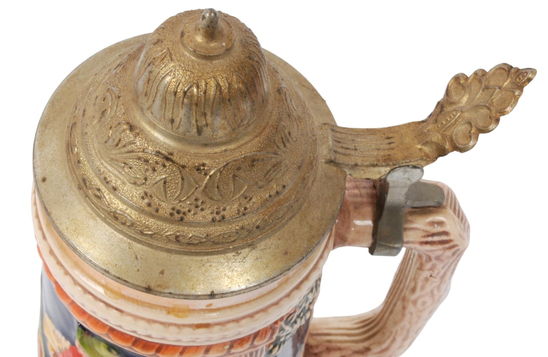 German Pewter 1 Liter Beer Stein and Music Box Commemorative for Painter David Bryan Cole (EDN) - 2