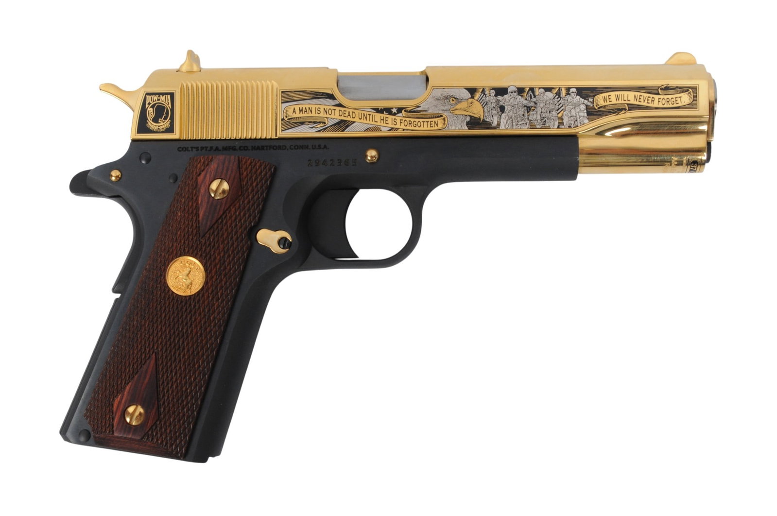 Colt M1911A1 Government "POW" Commemorative #37 of 500 45 ACP Semi Auto Pistol FFL 2942365(A2R1) (1 of 12)