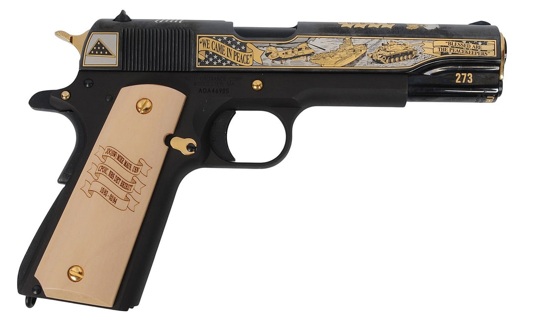 Auto Ordanace M1911A1 Beirut Veterans of America Commemorative 45 ACP SA Pistol FFL AOA46905(A2R1) (1 of 13)