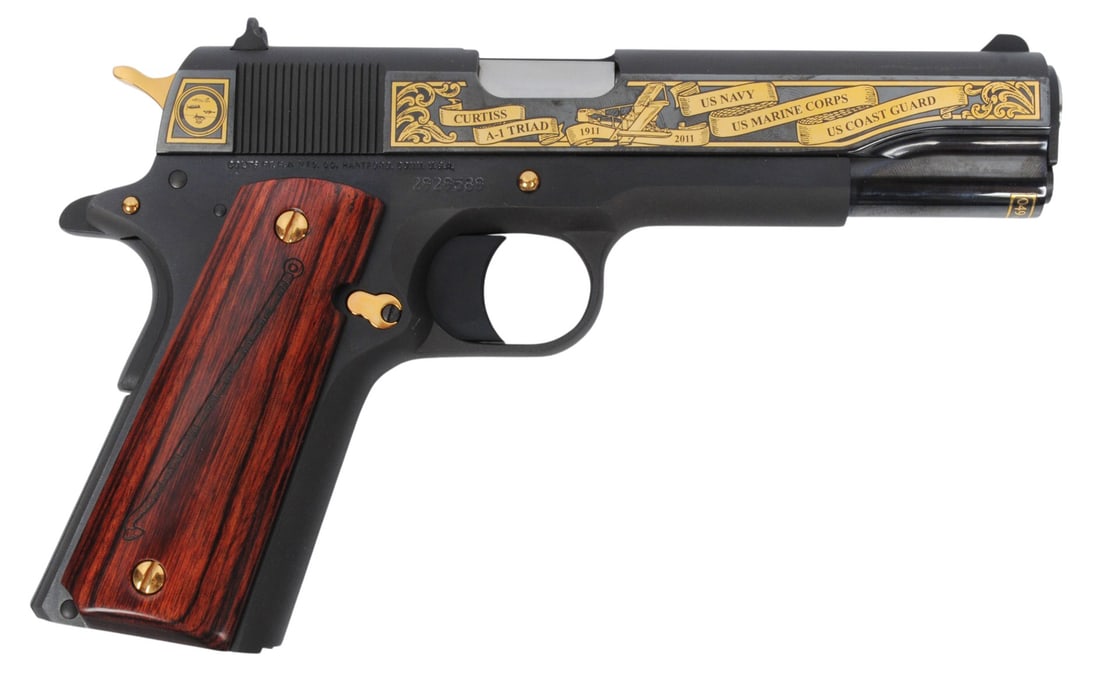 Colt M1911A1 Naval, Marine, Coast Guard Aviation #49 of 500 45 ACP SA Pistol FFL 2929589(A2R1) (1 of 12)