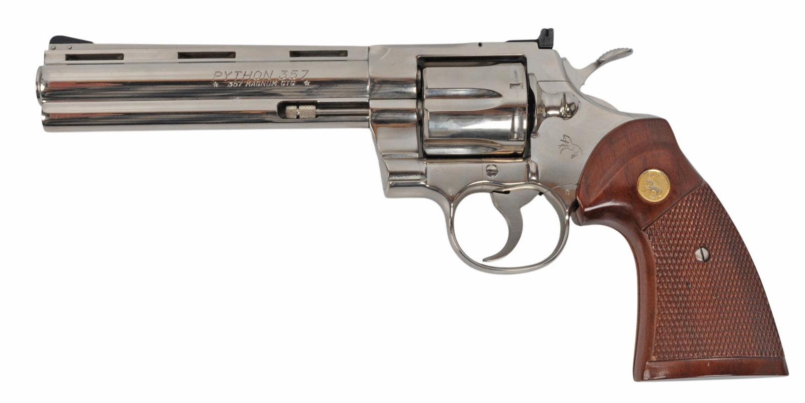 Colt Factory Nickel Python 357 Magnum Double Action Revolver FFL VA6942 (A2R1) - 4