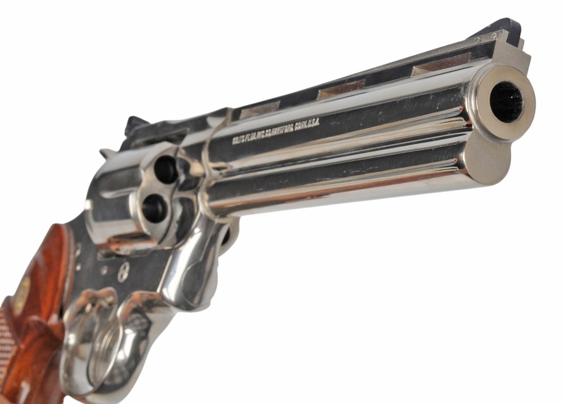 Colt Factory Nickel Python 357 Magnum Double Action Revolver FFL VA6942 (A2R1) - 7
