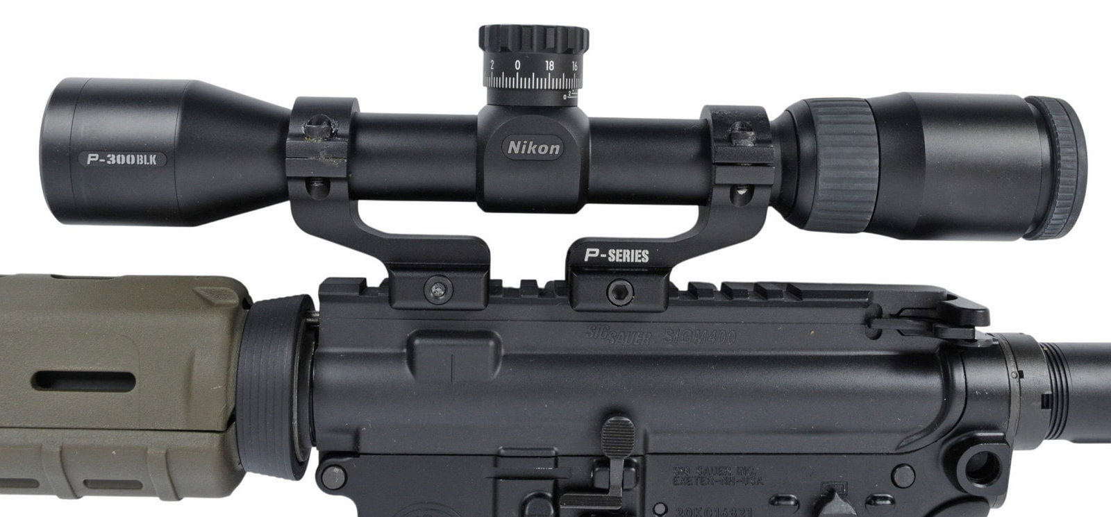 Sig M400 300 Blk Semi Auto Rifle with Nikon P-300 Blk Scope FFL 20K016821(S2F1) - 9