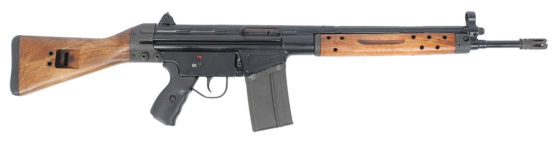 Spanish CETME 7.62x51mm Semi Auto Rifle FFL C42052 (D3M1): A Spanish CETME 7.62x51mm Semi Auto Rifle in good to very good condition with a bright and defined bore. The action appears to function properly with minor wear to the original finish.