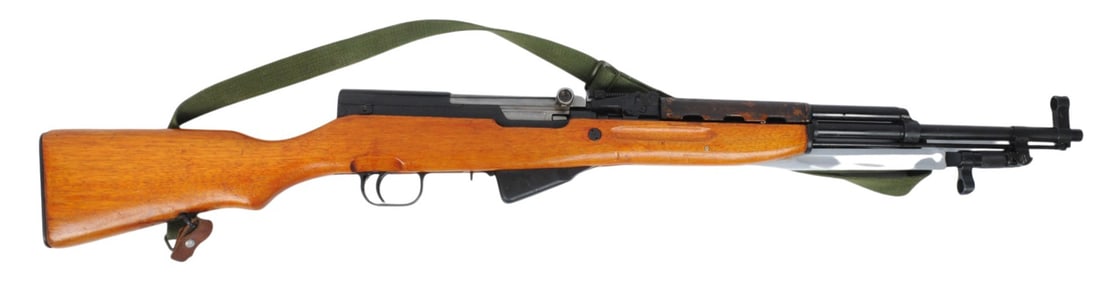 Chinese SKS 7.62x39mm Semi Auto Rifle FFL 11051044 (G2L1): A Chinese SKS 7.62x39mm Semi Auto Rifle in good to very good condition with a bright and defined bore. The action appears to function properly with minor wear to the original finish.