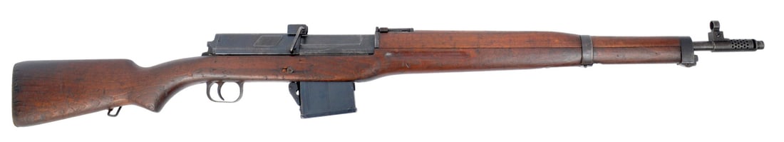 Egyptian Hakim 8mm Semi Auto Rifle FFL 1819 (W3G1): An Egyptian Hakim 8mm Semi Auto Rifle in good condition with a bright and defined bore that needs light cleaning. The action appears to function properly with some wear and patina to the original fini