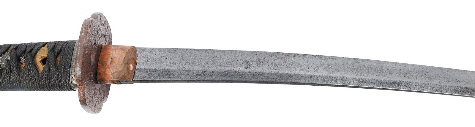 Rare Japanese Wakizashi with Mid Edo Era (1603-1868) Sword and (1912-1926) Taisho Era Fittings (BM) - 4