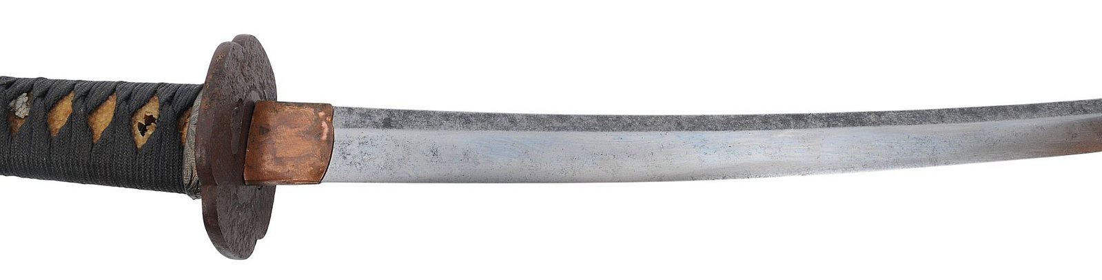 Rare Japanese Wakizashi with Mid Edo Era (1603-1868) Sword and (1912-1926) Taisho Era Fittings (BM) - 6