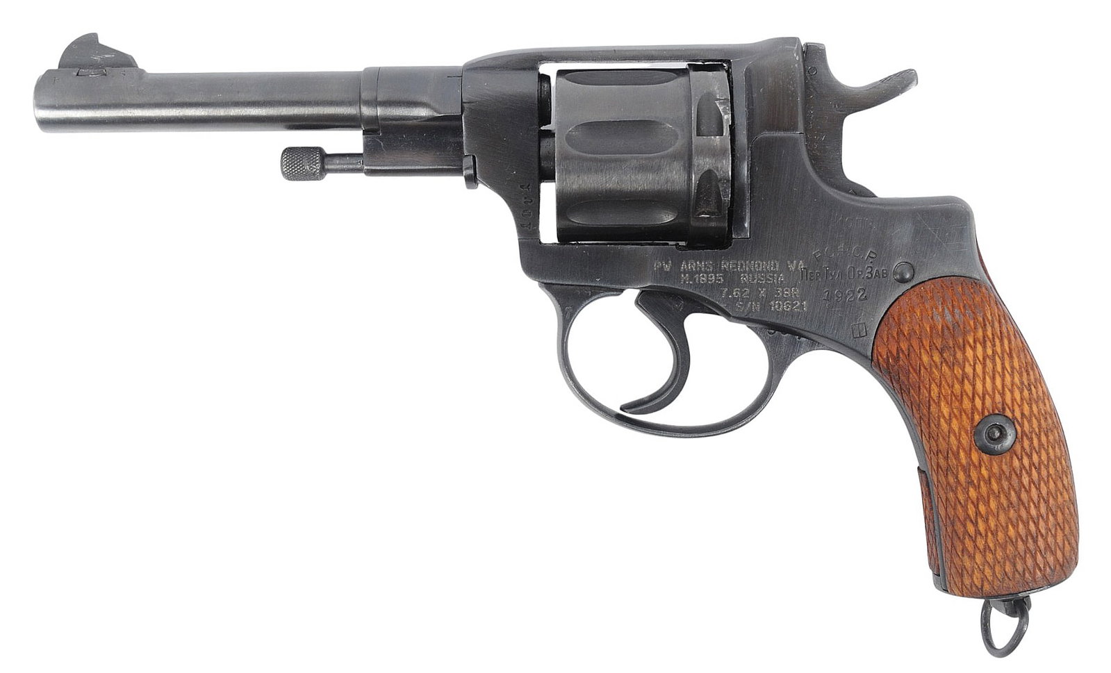 Soviet Military M1895 7.62x38 R Gas-Seal Double-Action Revolver FFL Required: 10621 (A1) - 4