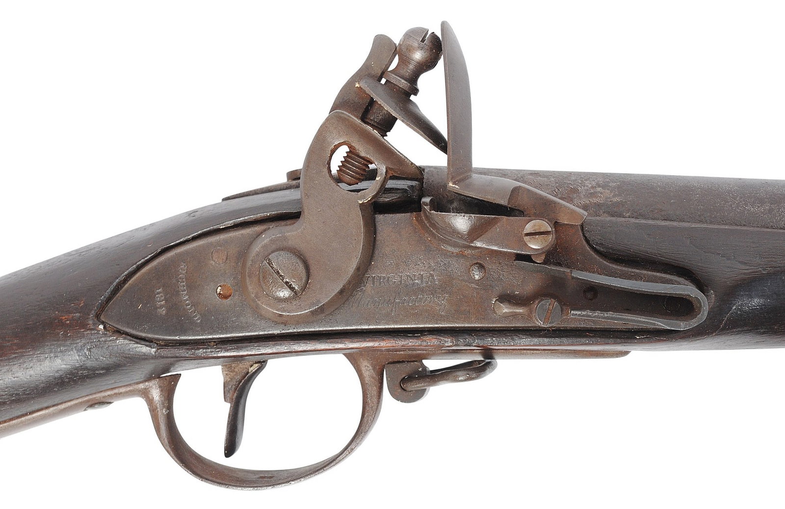 US War of 1812 dated Second Model Virginia Manufactory 69 Cal Flintlock Musket-Antique(WHS1) - 3
