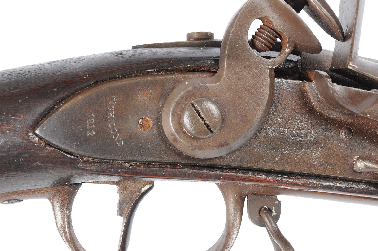 US War of 1812 dated Second Model Virginia Manufactory 69 Cal Flintlock Musket-Antique(WHS1) - 7