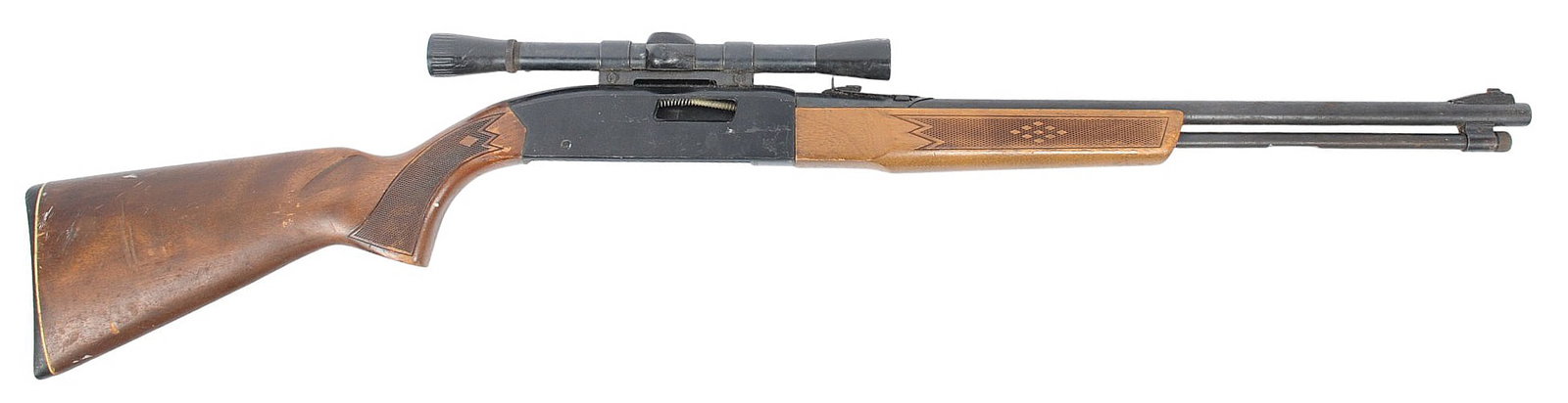 Winchester Model 290 .22LR Semi-auto Rifle FFL Required: B1156287 (RDZ1): A Winchester Model 290 .22LR Semi-auto Rifle that is in fair to good condition with a dirty but defined bore that would need a cleaning. The action is entirely missing and is unable to operate, the fi