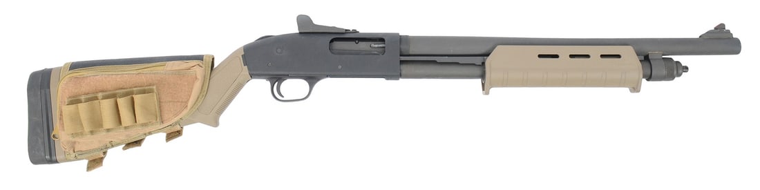 Mossberg Model 590 12 Gauge Pump-action Shotgun FFL Required: T490248 (WHS1): A Mossberg Model 590 12 Gauge Pump-action Shotgun that is in good to very good condition with a bright and shiny bore. The action appears to function properly, and the finish shows light usage wear wi
