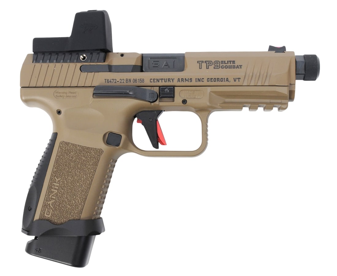 Canik TP9 Elite Combat 9mm Semi-auto Pistol FFL Required: T6472-22 BN 06158 (J4F1) - 2
