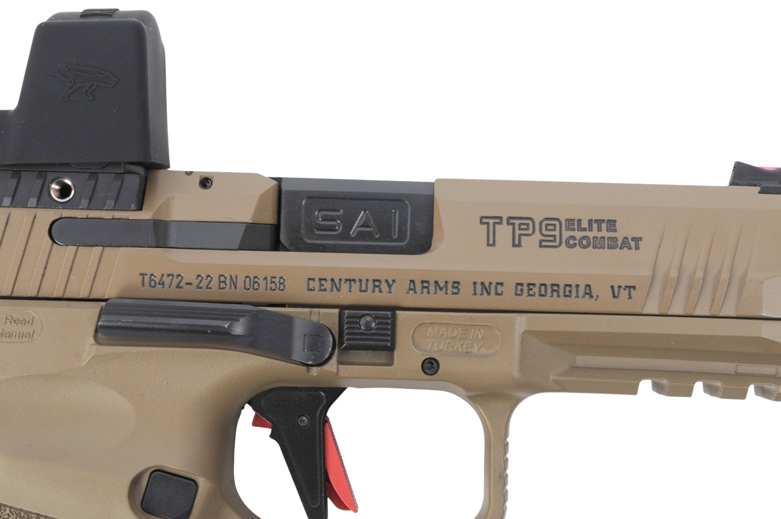 Canik TP9 Elite Combat 9mm Semi-auto Pistol FFL Required: T6472-22 BN 06158 (J4F1) - 3