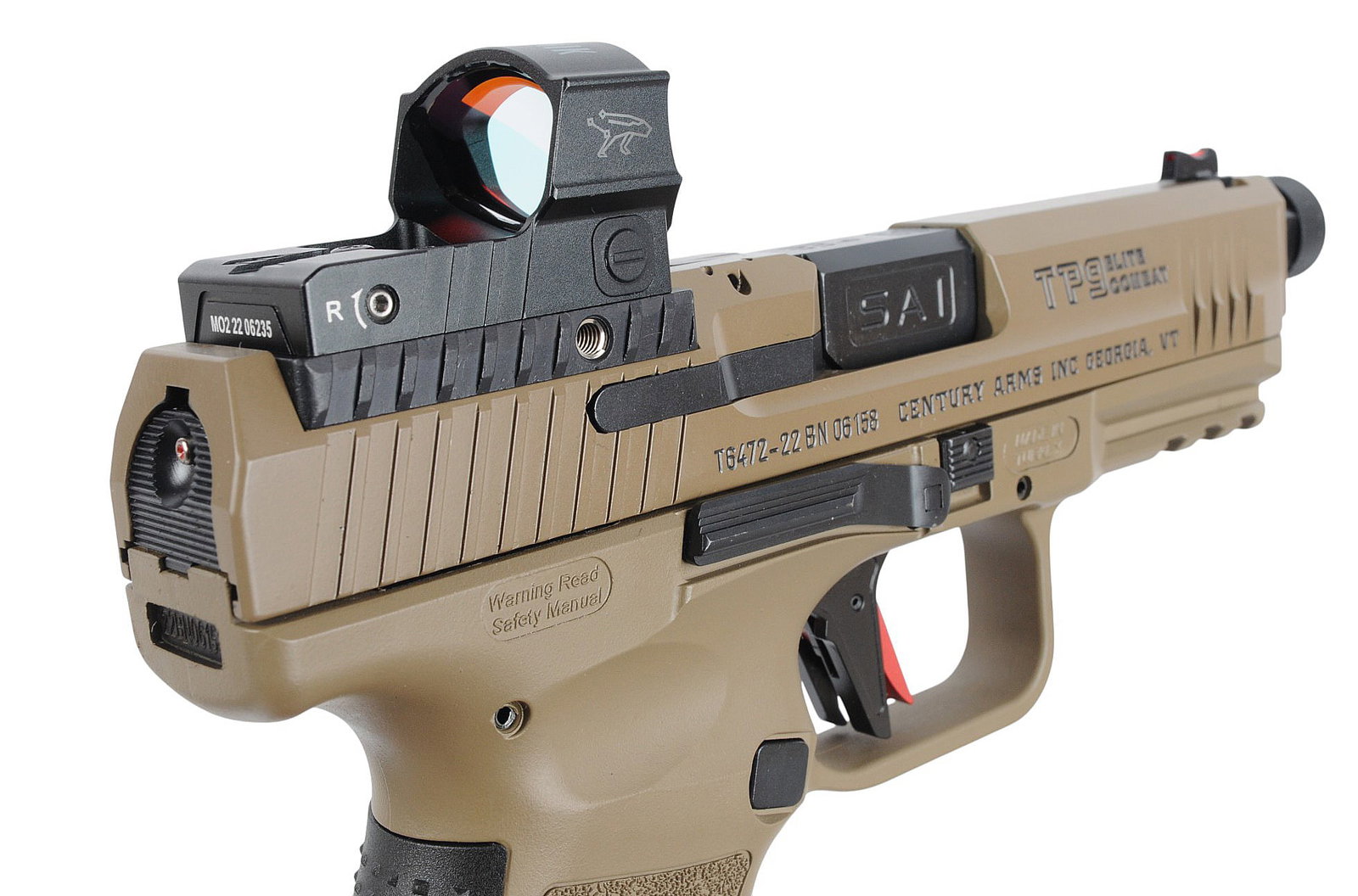 Canik TP9 Elite Combat 9mm Semi-auto Pistol FFL Required: T6472-22 BN 06158 (J4F1) - 6