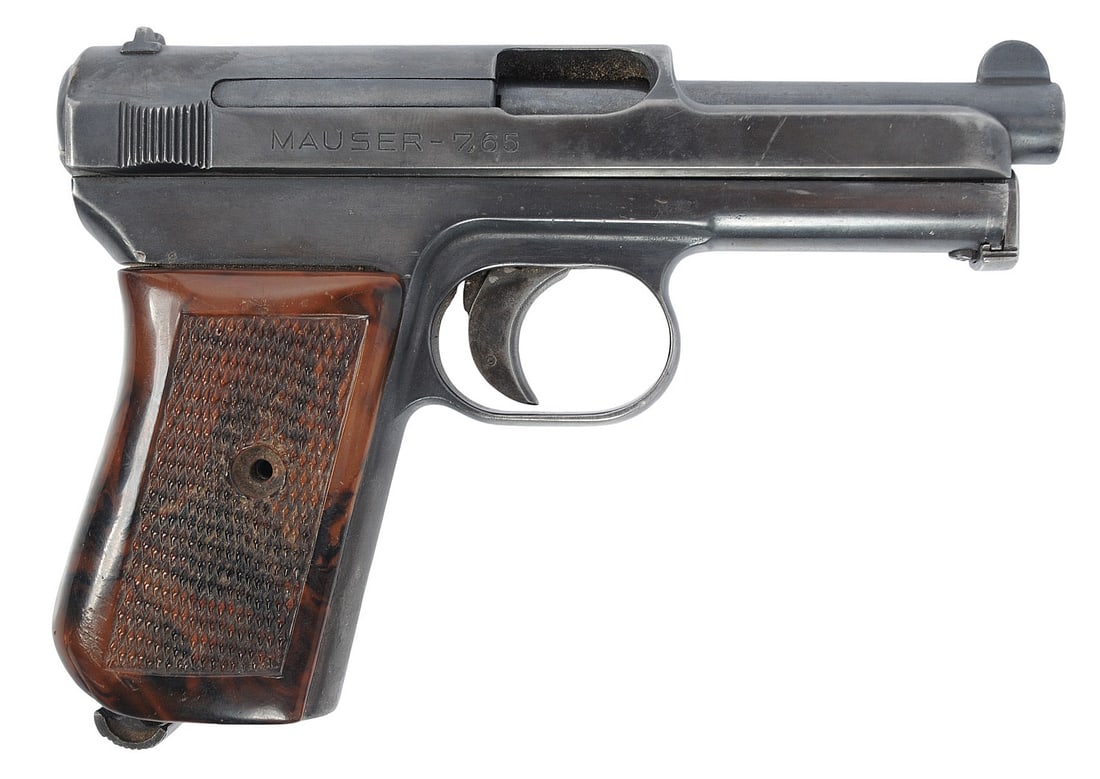 German Mauser Model 1914 7.65mm Semi Auto Pistol FFL 434791 (B3W1): A German Mauser Model 1914 7.65mm Semi Auto Pistol in good condition with a bright and defined bore but needs light cleaning. The action appears to not function properly with some wear to the original