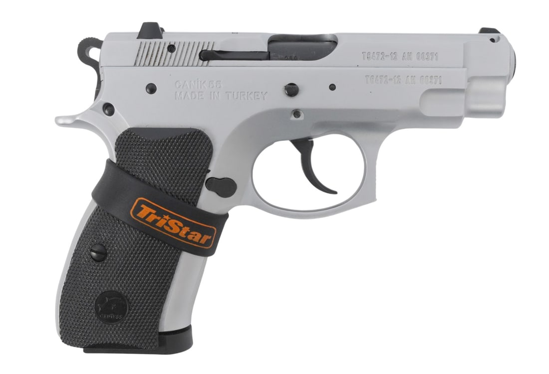 TriStar Model C100 380 ACP Semi Auto Pistol FFL T6472-12AH00371 (A1): A TriStar Model C100 380 ACP Semi Auto Pistol in good to very good condition with a bright and defined bore that needs light cleaning. The action appears to function properly with little wear to the