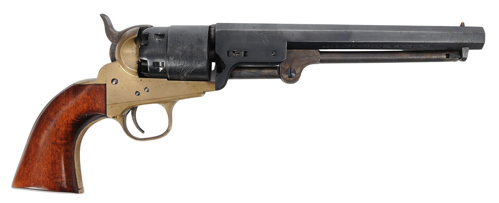 Italian Pietta Uberti Model 1851 Navy 44 Cal. Single Action Black Powder Revolver (A1) (1 of 8)