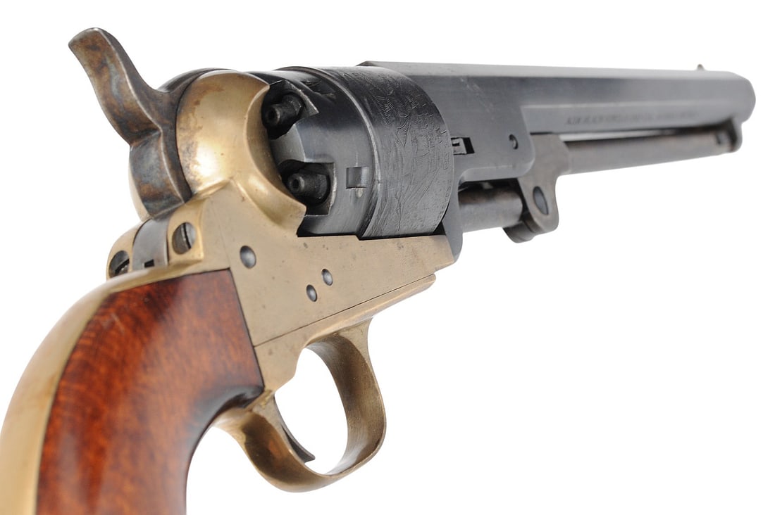 Italian Pietta Uberti Model 1851 Navy 44 Cal. Single Action Black Powder Revolver (A1) - 7