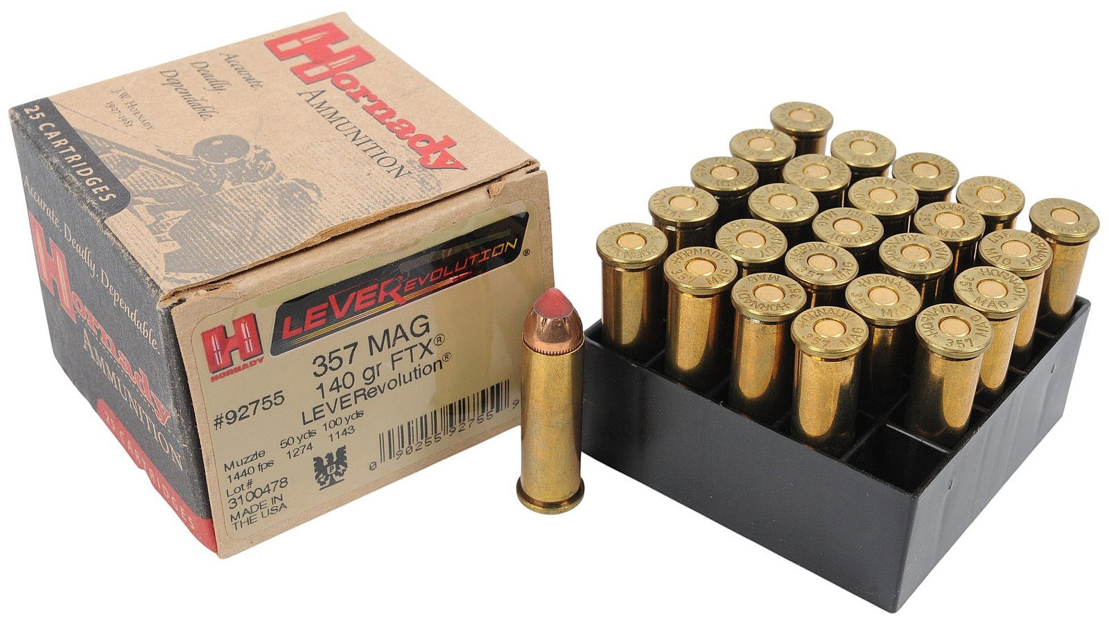 Union Metallic Cartridge Company and Hornady 357 Mag Lot of 89 Rds. (ADR) - 2