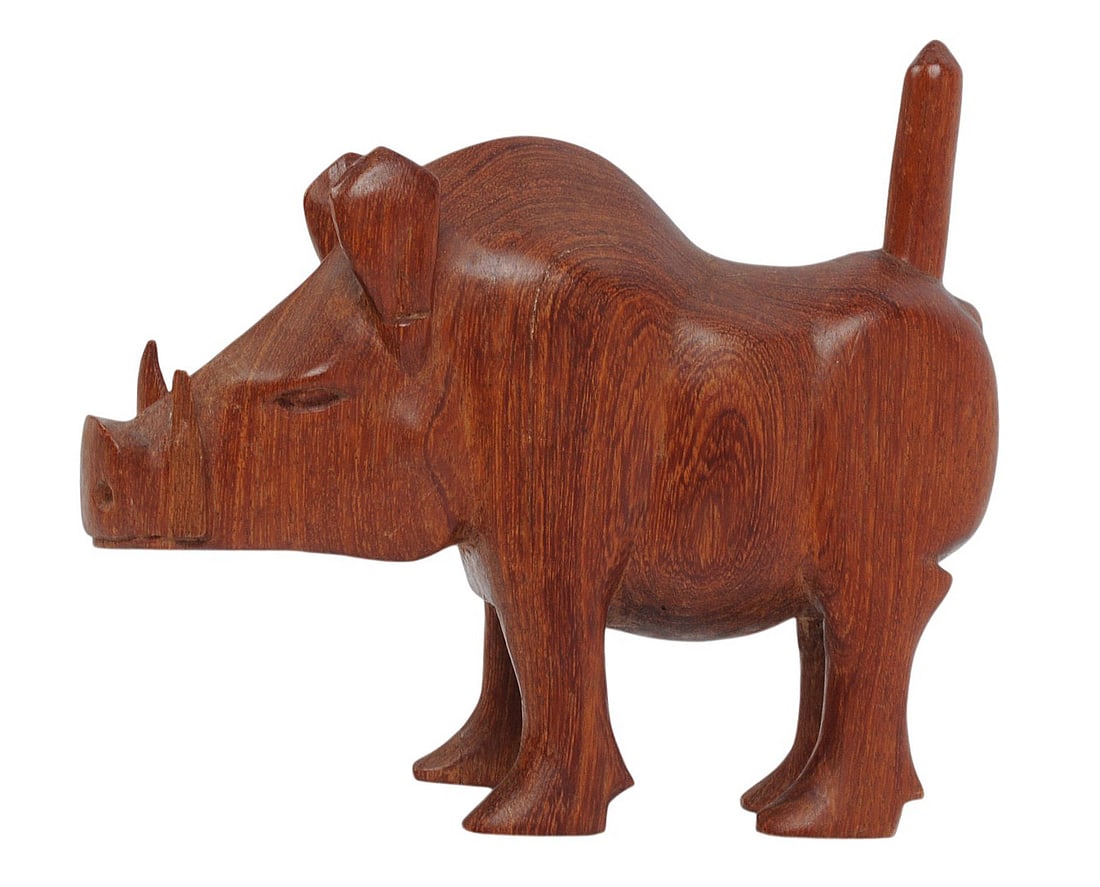 Vintage African Warthog Tusk and Effigy Set of 3(S2M) - 8