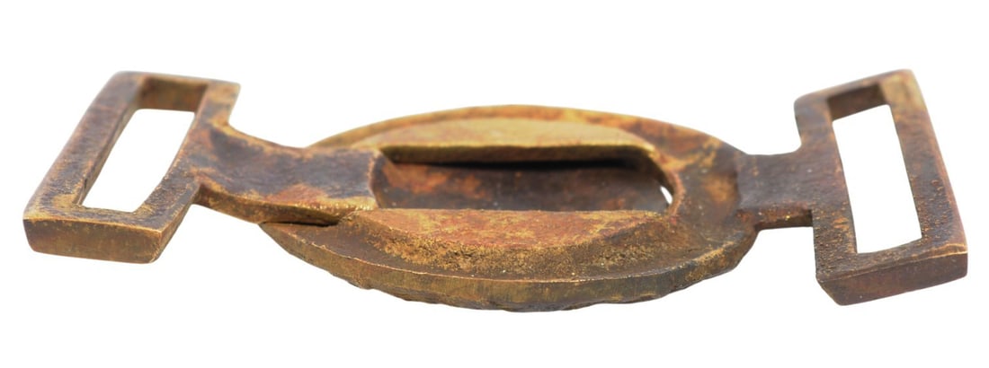 Scarce Civil War Confederate "Virginia Style" Tongue & Wreath 2 Piece Belt Buckle (J6L) - 5