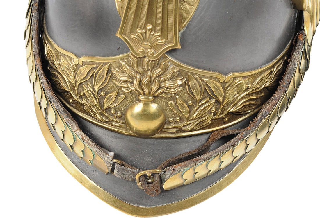 French Model 1874 Military Cavalry Helmet (TAF) - 4