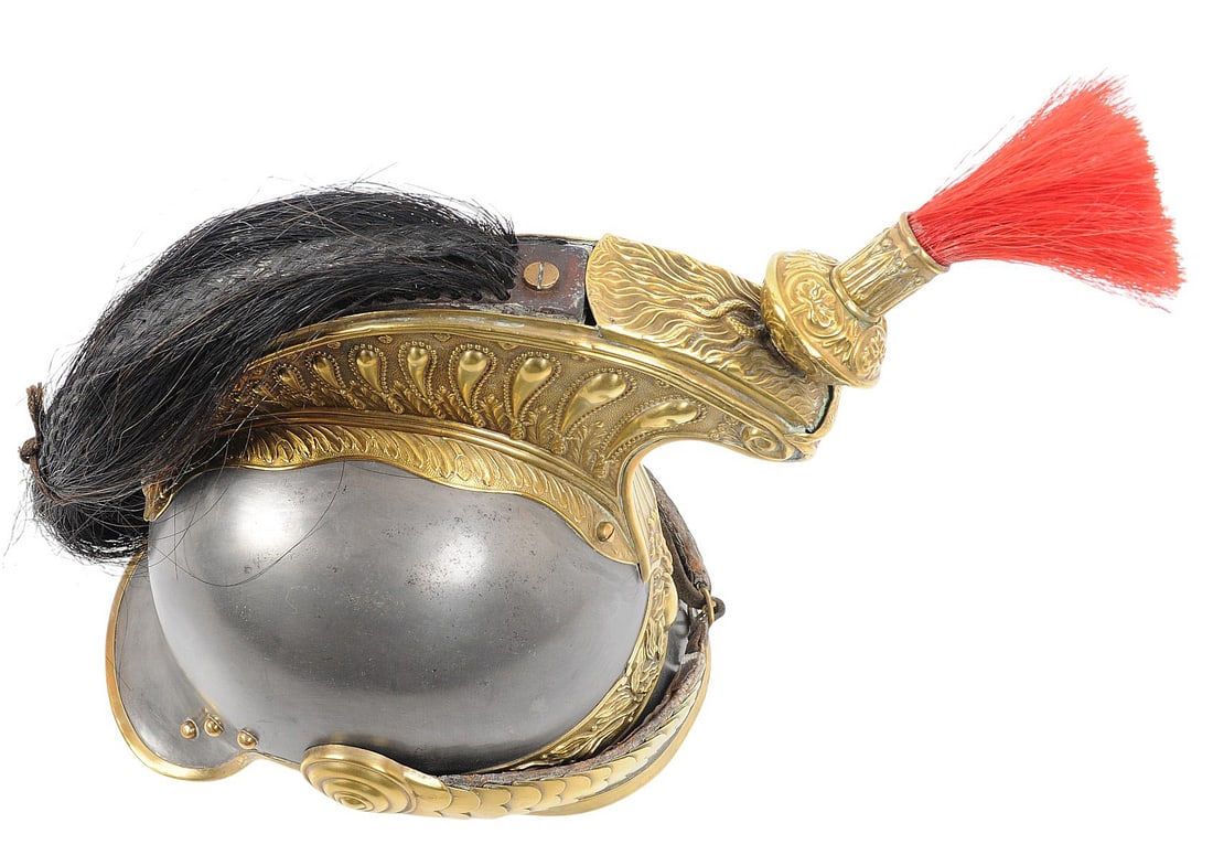 French Model 1874 Military Cavalry Helmet (TAF) - 9