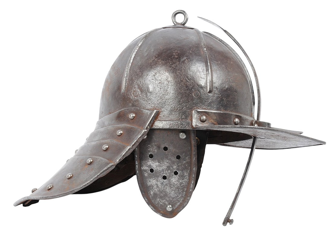 English Civil War - Cromwellian Period 17th Century Lobster Tail Helmet (TAF) - 3