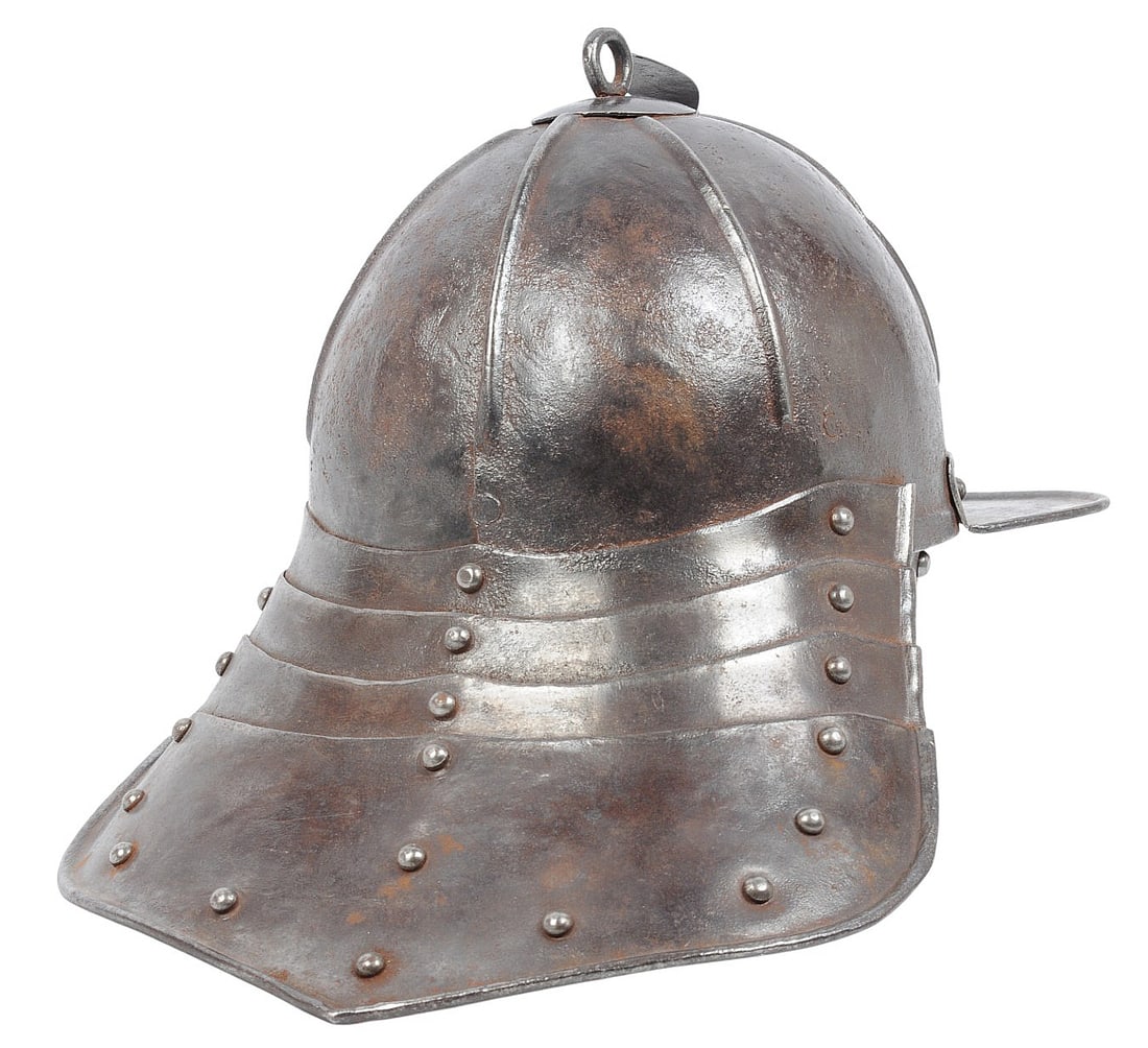 English Civil War - Cromwellian Period 17th Century Lobster Tail Helmet (TAF) - 4