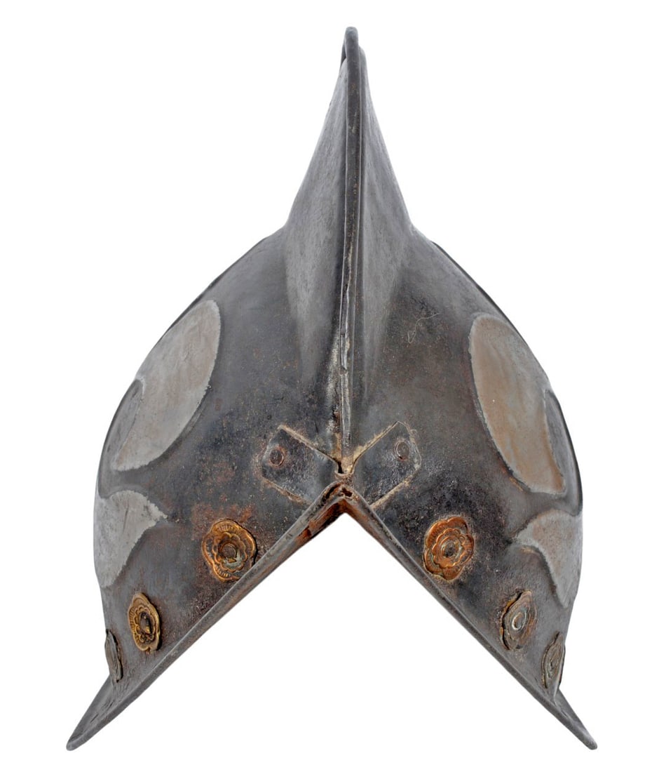 Embossed Fleur De Lis 17th Century German Munich Guard Morion Helmet (TAF) - 2
