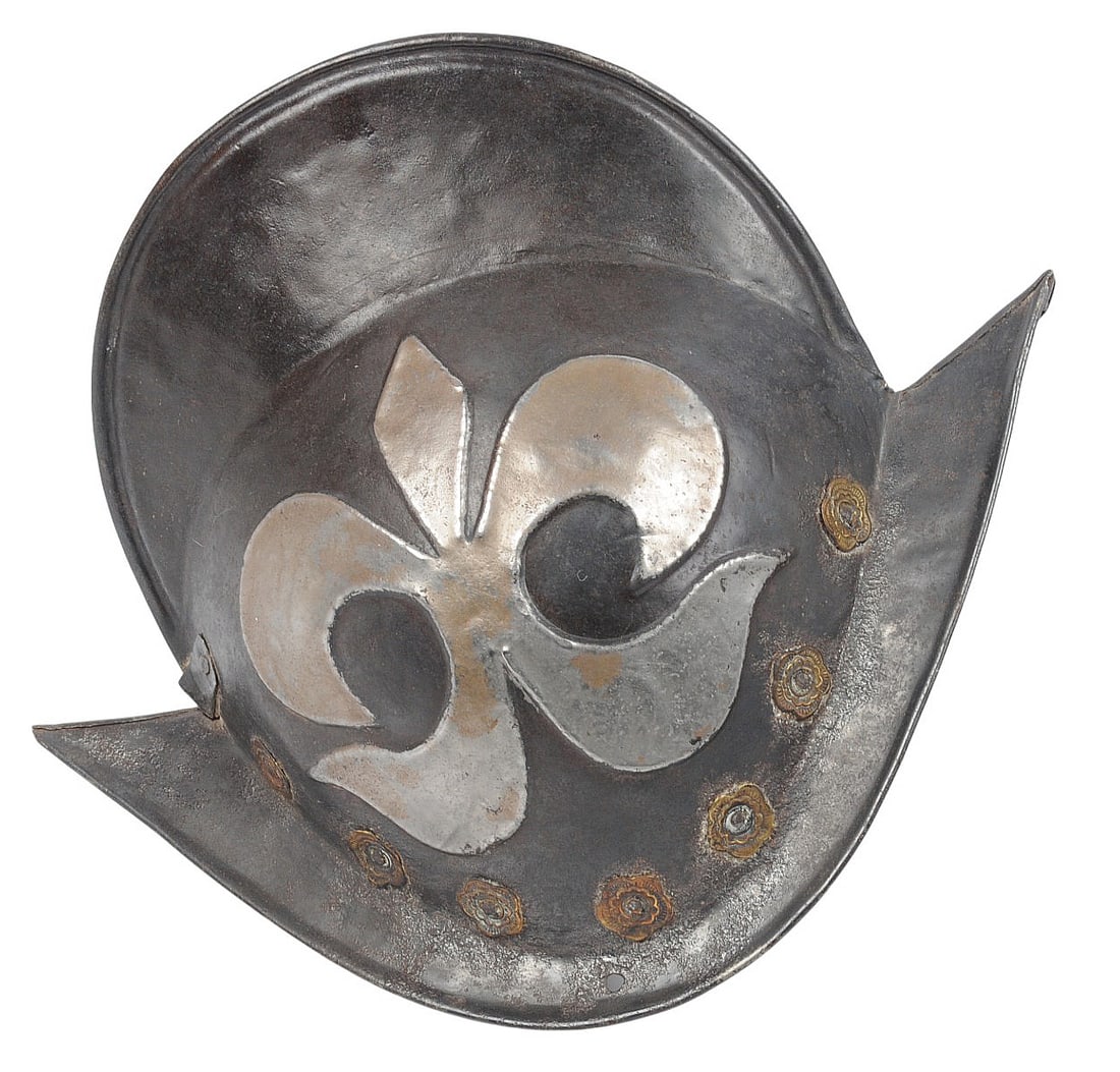 Embossed Fleur De Lis 17th Century German Munich Guard Morion Helmet (TAF) - 4