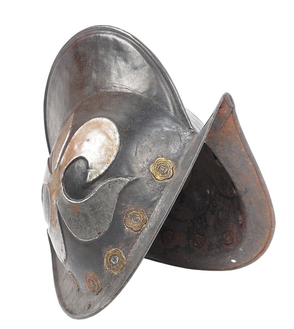 Embossed Fleur De Lis 17th Century German Munich Guard Morion Helmet (TAF) - 5