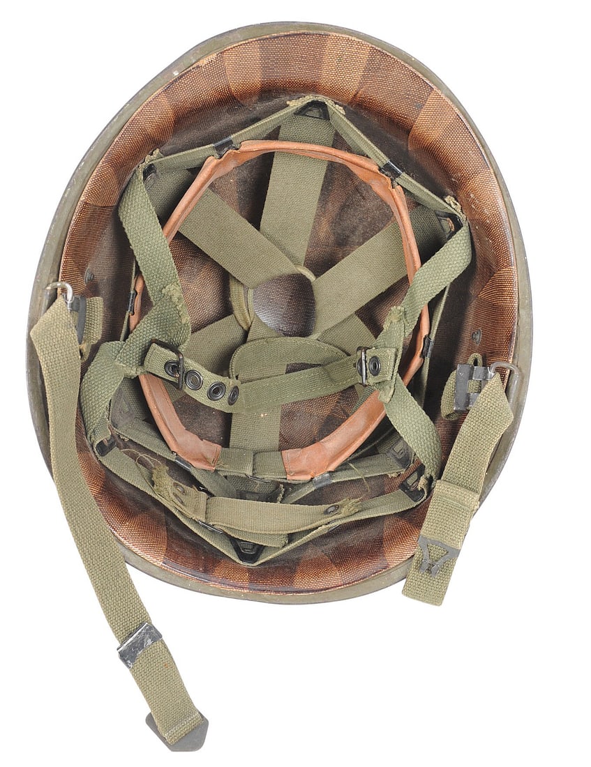 US Military WWII-Korea M1C Paratrooper Helmet with Liner (A) - 7