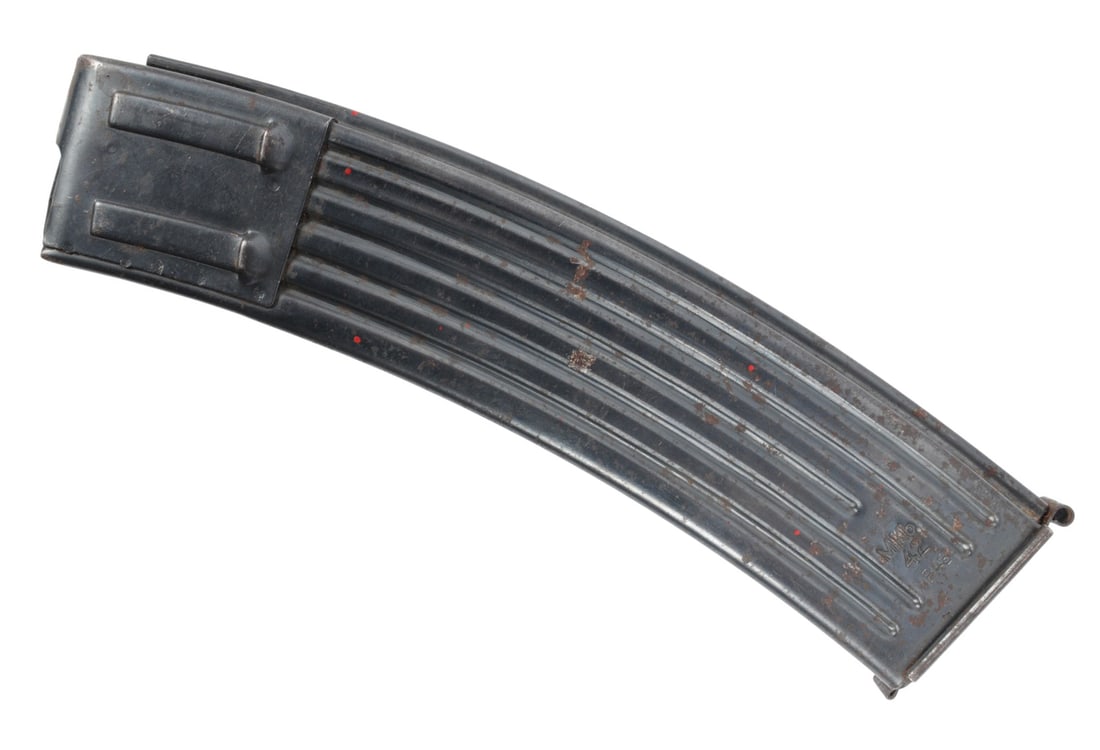 *Scarce German WWII Mkb Code 1942 Dated MP43 8mm Kurz 30 Rd. Magazine (C4P) (1 of 5)
