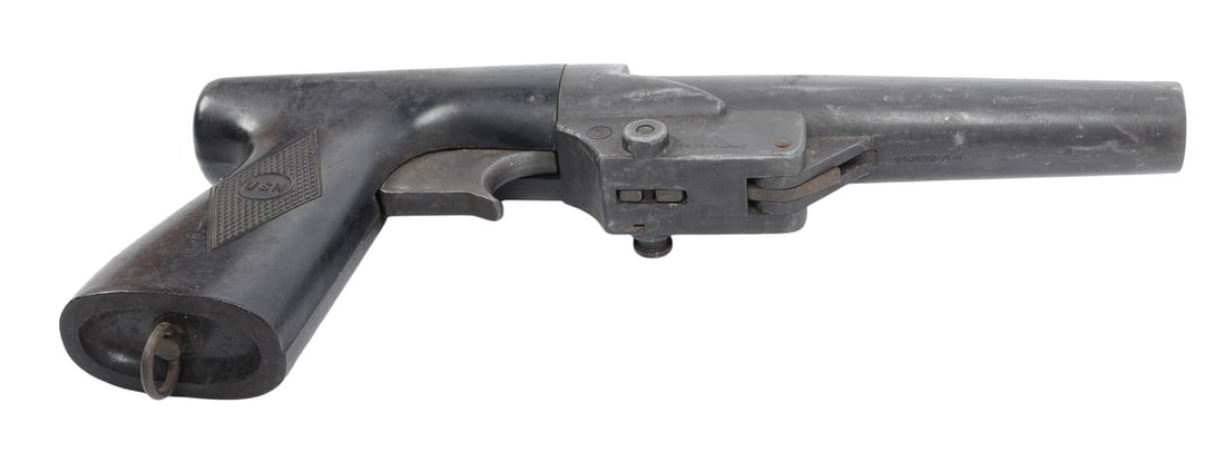 Original WWII U.S. Navy 10 Gauge Sedgley Mark 5 Signal Flare Pistol (HKR) - 2
