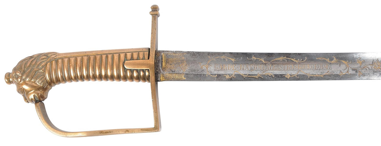 French Napoleonic era "National Guard" Brass Lion-Pommel Saber (RM) - 12