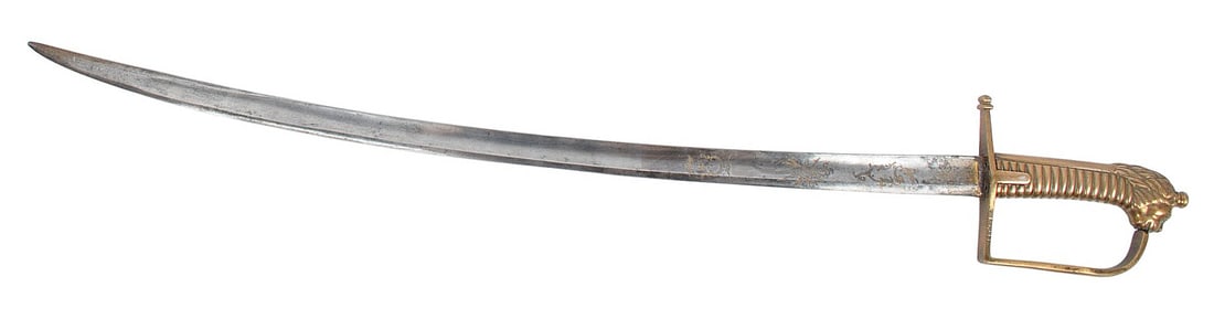 French Napoleonic era "National Guard" Brass Lion-Pommel Saber (RM) - 2