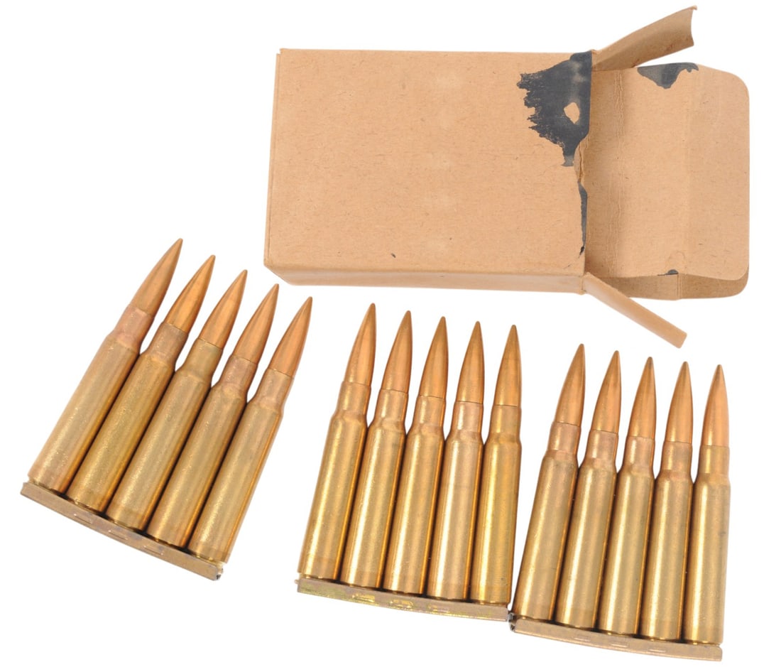 *German WWII 8mm Mauser Original Box on Stripper Clips Lot of 1365 Rds. (D3J) - 4